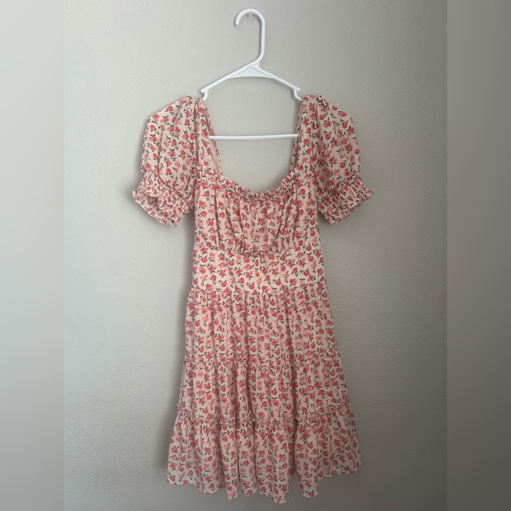 Pink Floral Mini Dress